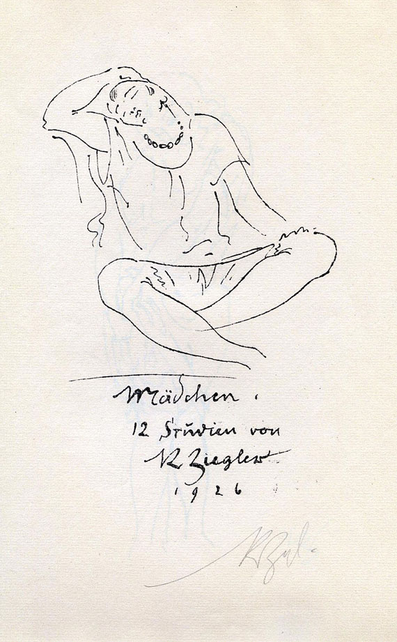 Richard Ziegler - Kleine Bilderbogen 33. Mädchen. 1926