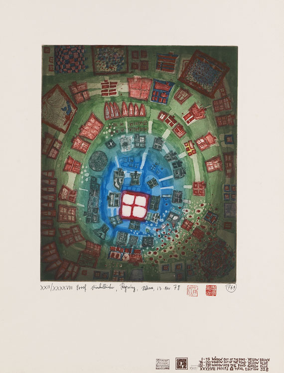 Friedensreich Hundertwasser - Window out of the pond - window into the pond