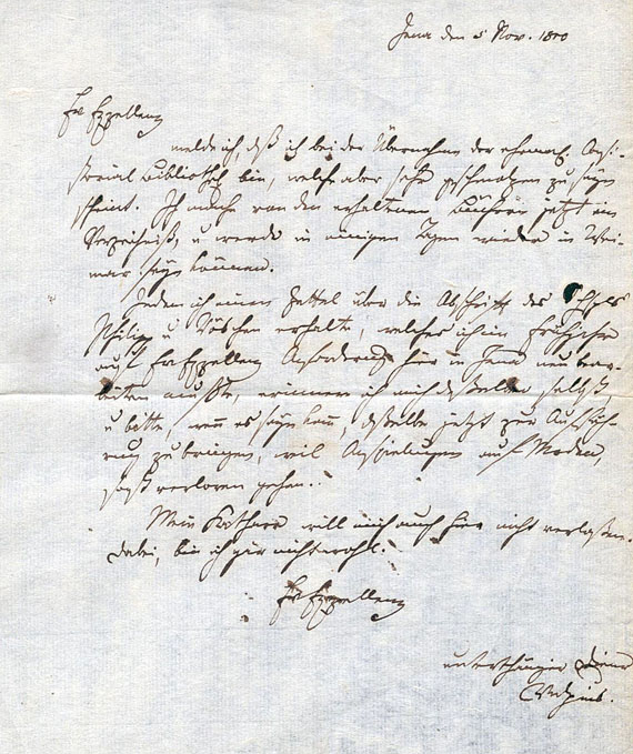 Christian August Vulpius - Eigh. Brief. 1810.