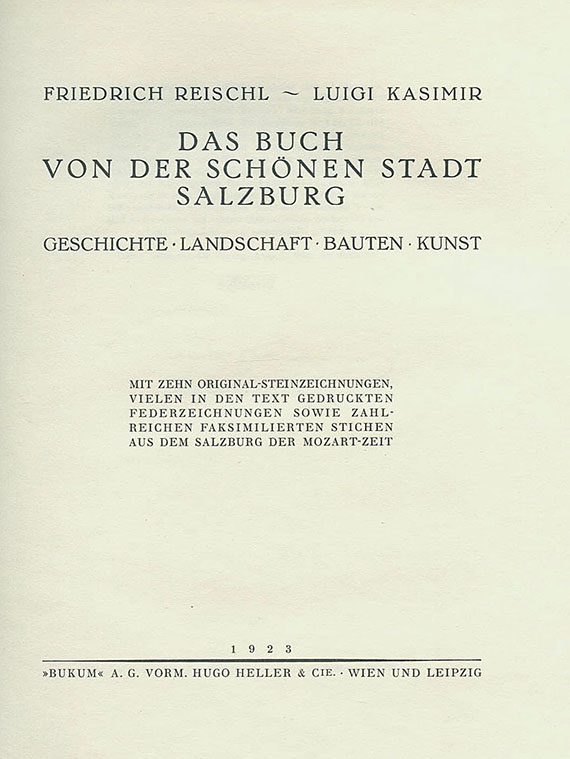 Luigi Kasimir - Reischl, Das Buch von der schönen Stadt Leipzig. 1923.