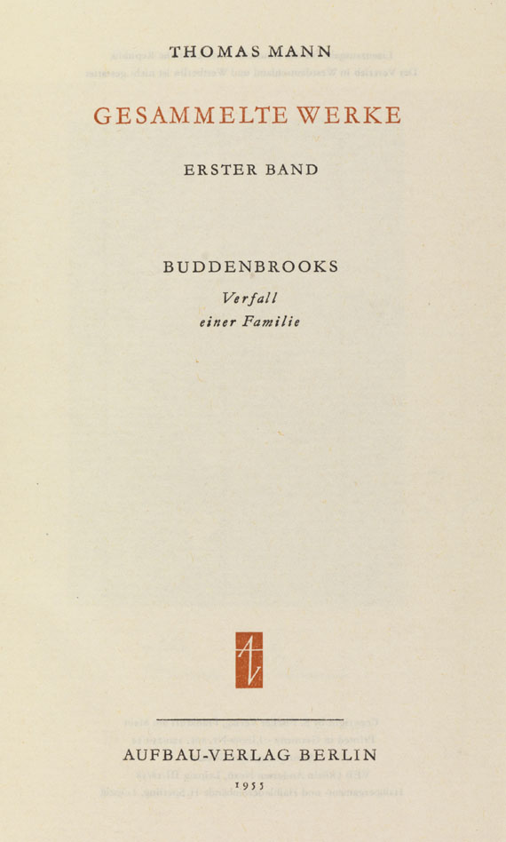 Thomas Mann - Gesammelte Werke, 12 Bde. (1955) - Weitere Abbildung