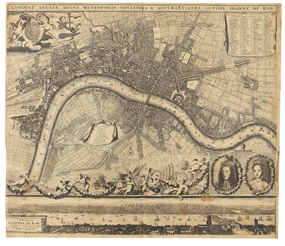 Großbritannien - 1 Bl. Londini Angliae regni metropolis. 1690.