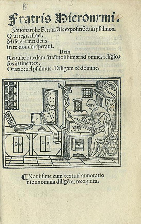 Giovanni M. Savonarola - Expositiones in psalmos. 1517.
