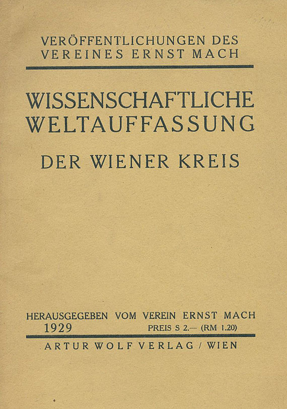 Wiener Kreis - Der Wiener Kreis. 1929.