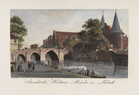 Heinr. Chr. Zietz - Ansichten der freien Hansestadt Lübeck. Text- und Tafelbd., zus. 2 Bde. 1822