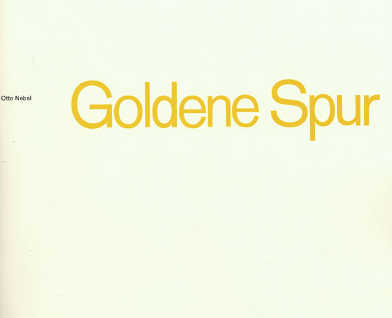 Otto Nebel - Goldene Spur. 1962