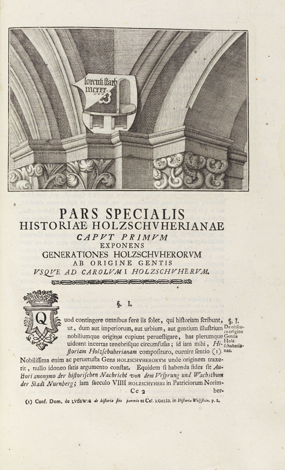 Johann Christoph Gatterer - Historia genealogica dominorum Holzschuherorum ab Anspach. 1755