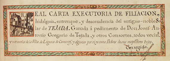   - Carta executoria. (Span. Handschrift auf Papier) - Weitere Abbildung