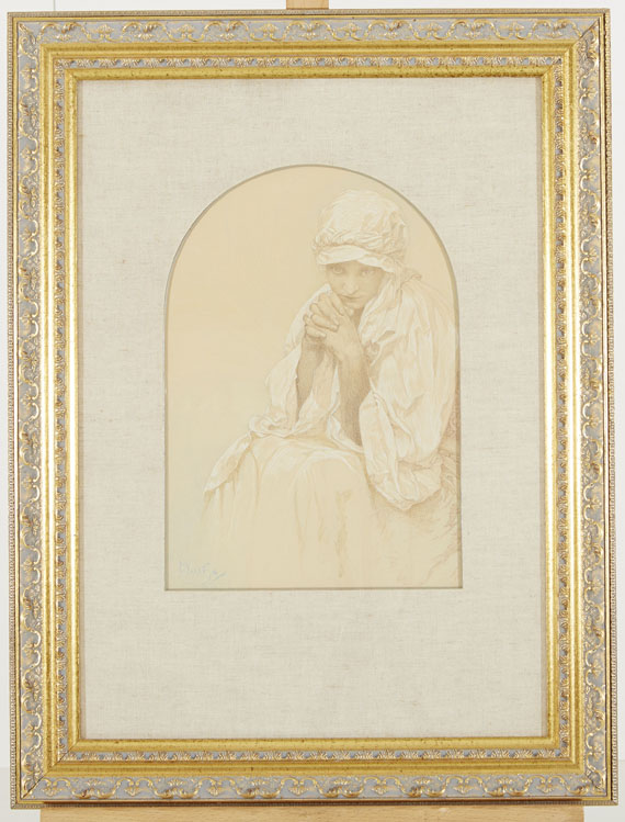 Alphonse Mucha - Porträt einer jungen Frau - Weitere Abbildung