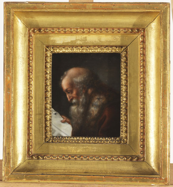 Joseph Dorn - Porträt eines lesenden Gelehrten mit pelzverbrämten Mantel