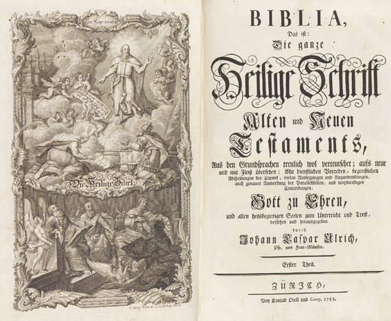   - Biblia, Heilige Schrift. Zürich 1755.. - Weitere Abbildung