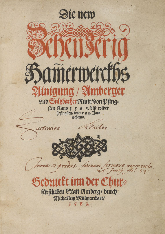   - Die new ZehenJerig Hammerwerckhs. 1583.