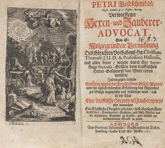 Petrus Goldschmidt - Verworffener Hexen und Zauberer Advocat. 1705.. - Weitere Abbildung