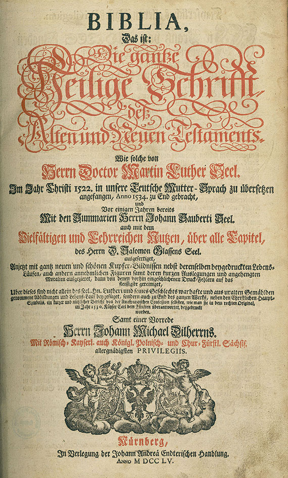  Biblia germanica - Biblia germanica. 1755.