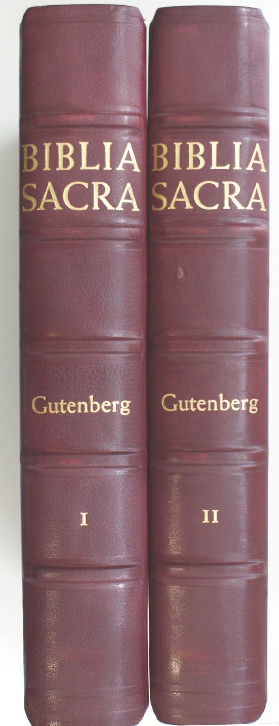   - Faks.: Gutenberg-Bibel. 2 Bde.  1961. - Weitere Abbildung