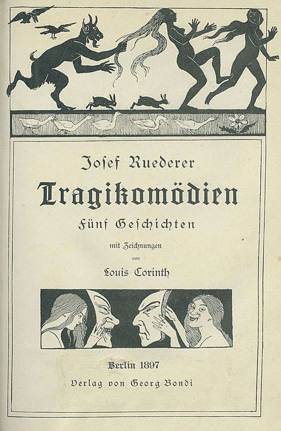 Lovis Corinth - Ruederer, Tragikomödien. 1897.