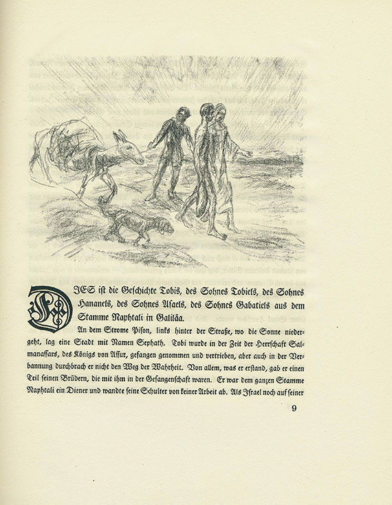 Max Liebermann - 3 Werke: Tobia, Kleist, Goethe. 1917