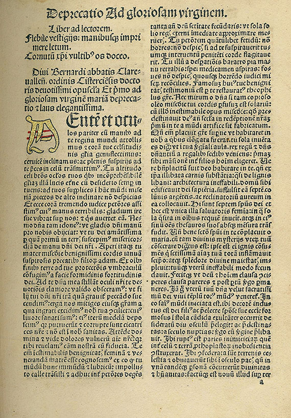  Bernardus Claravellensis - Opuscula divi Bernardi abbatis Clarevallensis. 1501.