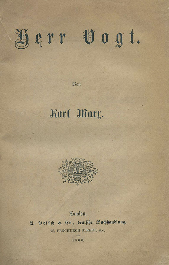 Karl Marx - Herr Vogt. 1860.