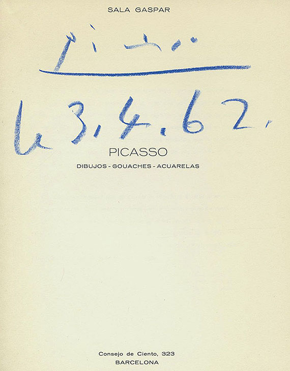 Pablo Picasso - Gaspar, S., Picasso. Mit Unterschrift. 1961.