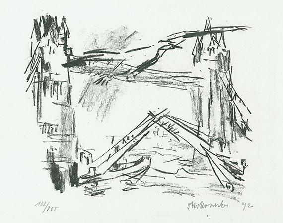 Oskar Kokoschka - Londoner Ansichten. 1972