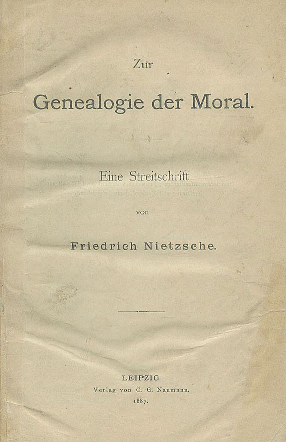 Friedrich Nietzsche - Genealogie der Moral. 1887.