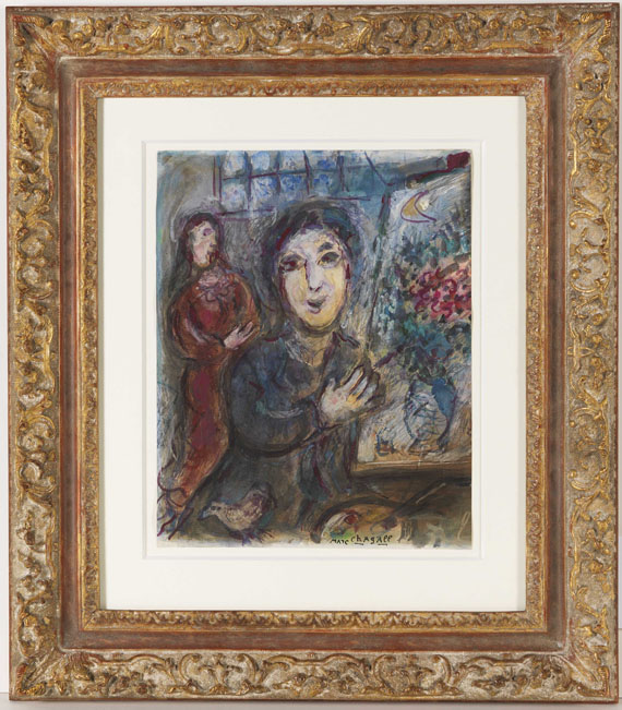 Chagall - Le peintre dans son atelier