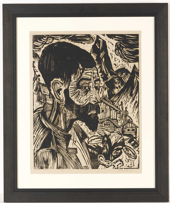 Ernst Ludwig Kirchner - Sennkopf (Martin Schmied) - Rahmenbild