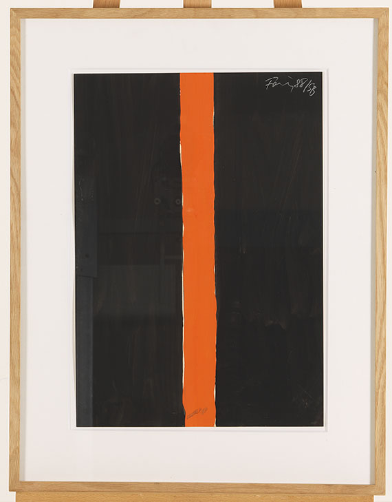 Günther Förg - Ohne Titel (5B, schwarz mit orange) - Rahmenbild
