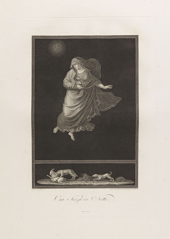  Mappenwerk / Portfolio - 12 Bll.: Die Stunden des Raphael: Allegorien der 6 Stunden des Tages und der 6 Stunden der Nacht - Weitere Abbildung