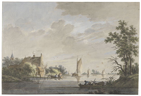 Nicolas Wicart - Holländische Flusslandschaft (