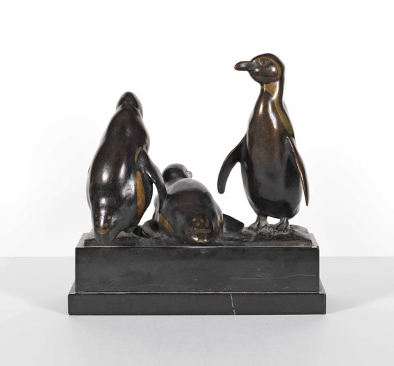 August Gaul - Drei Pinguine - Rückseite
