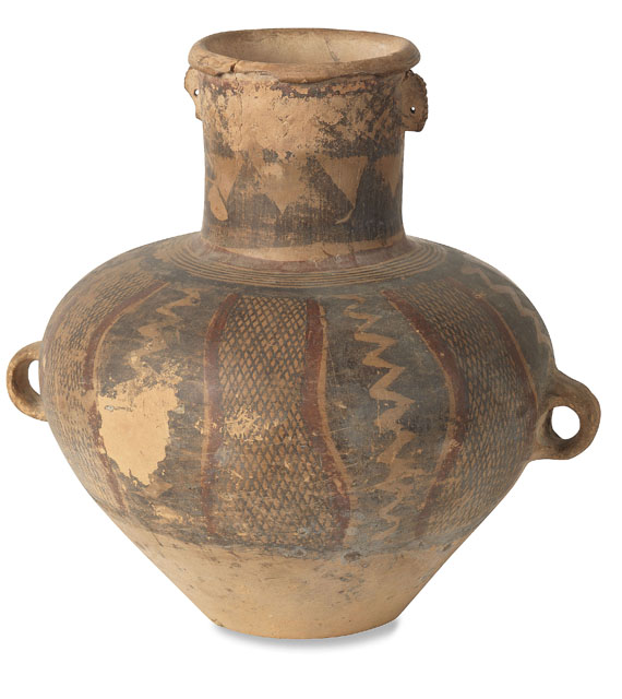 Eduard Zimmermann - Chinesische Vase, Pan-Chan Typ. 2000-1700 v. Chr. Aus dem Besitz von Ed. Zimmermann.