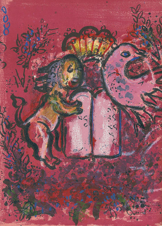 Marc Chagall - Glasmalereien für Jerusalem. 1962. Dabei: Die biblische Botschaft.