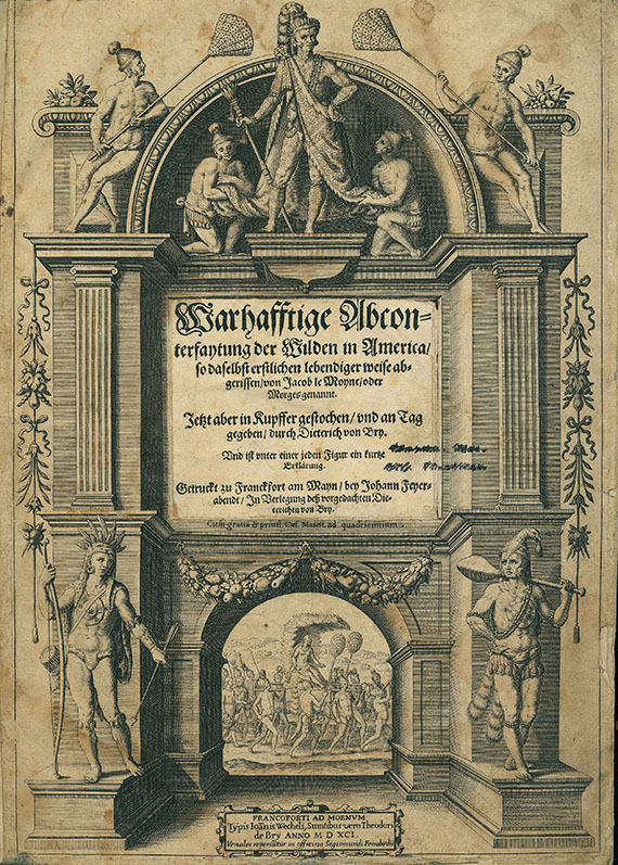 Theodor de Bry - Der ander Theyl (&) Dritte Buch Americae (Florida, Brasilien). 2 Tle. in 1 Bd. 1591-93.
