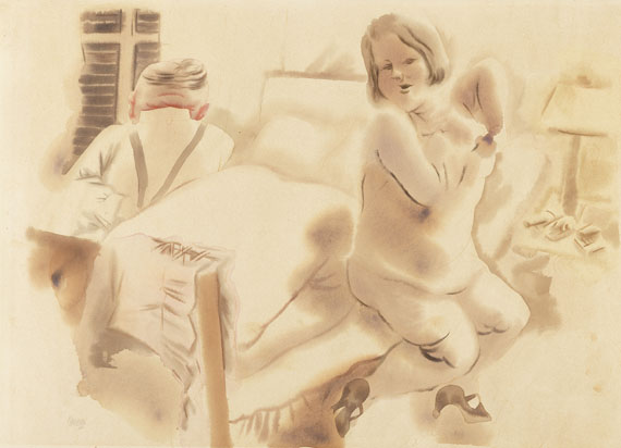 George Grosz - Paar im Schlafzimmer