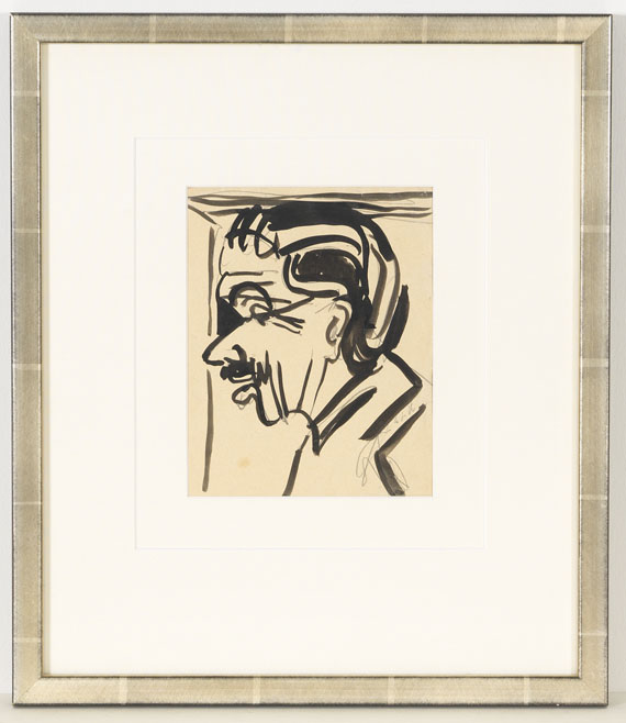 Ernst Ludwig Kirchner - Männerporträt - Rahmenbild