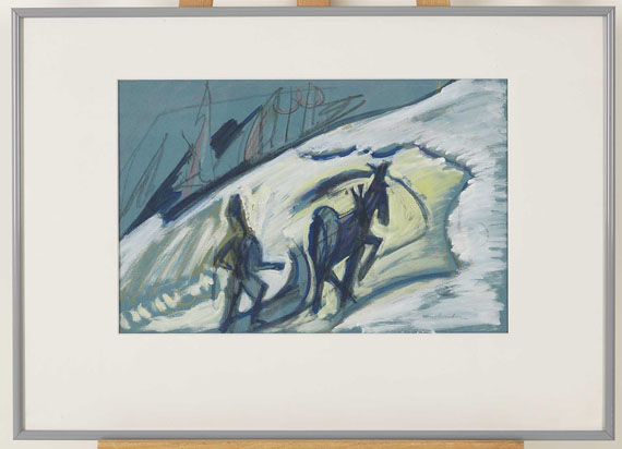 Ernst Ludwig Kirchner - Bauer mit Pferdeschlitten - Rahmenbild