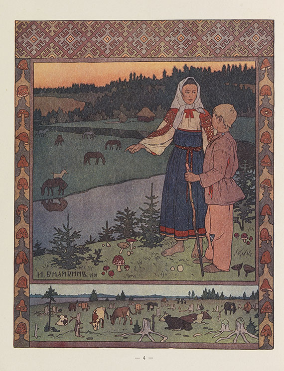 Iwan Jakowlewitsch Bilibin - Sestricka Aljonuska a Bratricek Ivanuska. Um 1905. - Weitere Abbildung