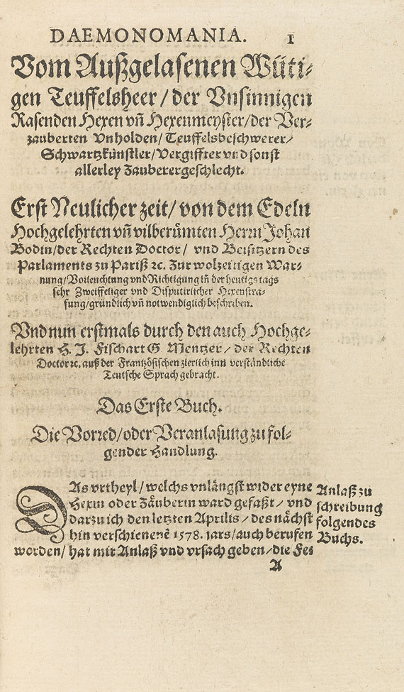 Jean Bodin - De daemonomania magorum. 1581. - Weitere Abbildung