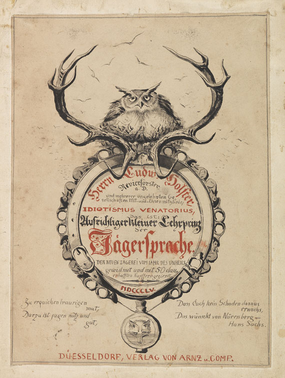 Ludwig Holster - Idiotismus venatorius. Jagd- Handschriften-Unikat. 1855 - Weitere Abbildung