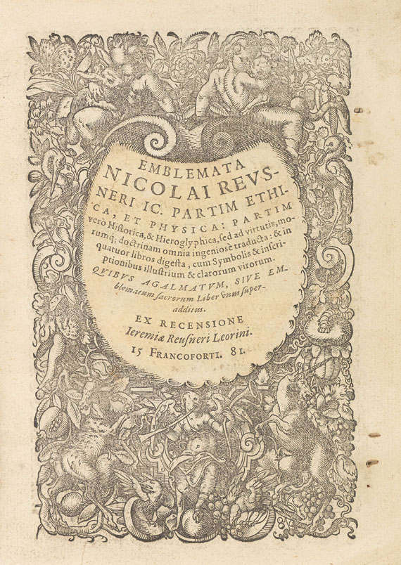 Nikolaus Reusner - Emblemata. 1581 - Weitere Abbildung