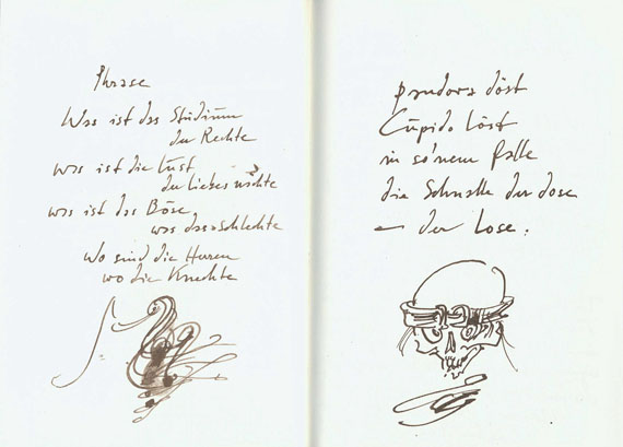 Horst Janssen - 5 Bücher (1 mit Orig.-Radierung.). 1971-91.