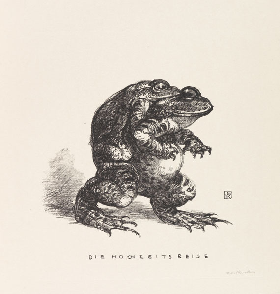Friedrich Wilhelm Kleukens - Krötenkroam. 8 Lithographien. - Weitere Abbildung