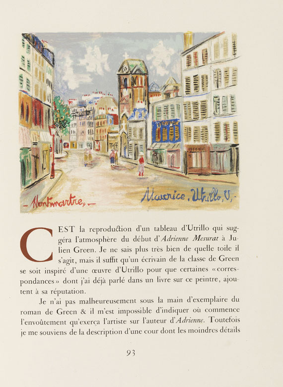 Maurice Utrillo - Carco, Montmartre vécu par Utrillo. - Weitere Abbildung