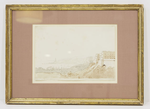 Franz Ludwig Catel - Blick auf den Hafen von Genua - Rahmenbild