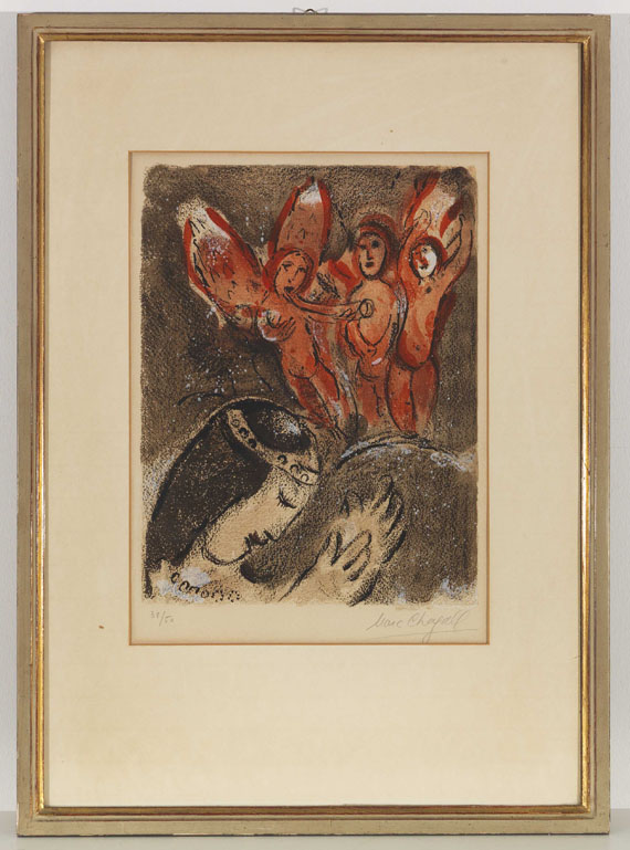 Marc Chagall - Sarah und die Engel - Rahmenbild