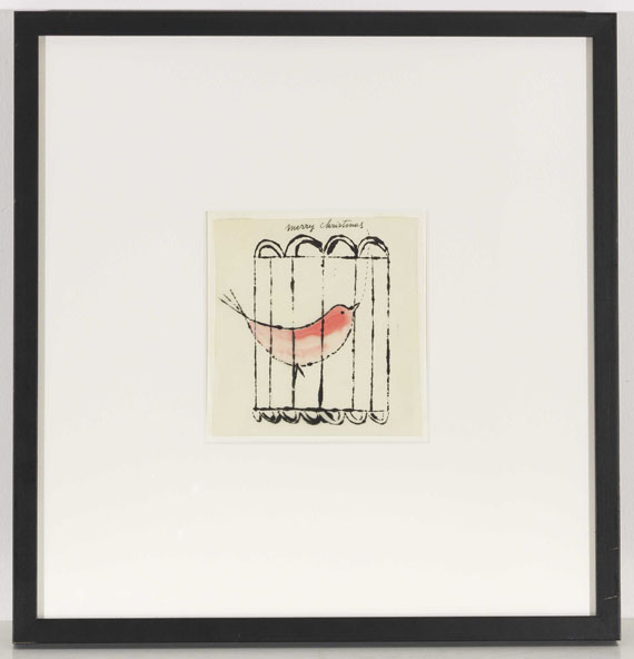 Andy Warhol - Merry Christmas Bird - Rahmenbild
