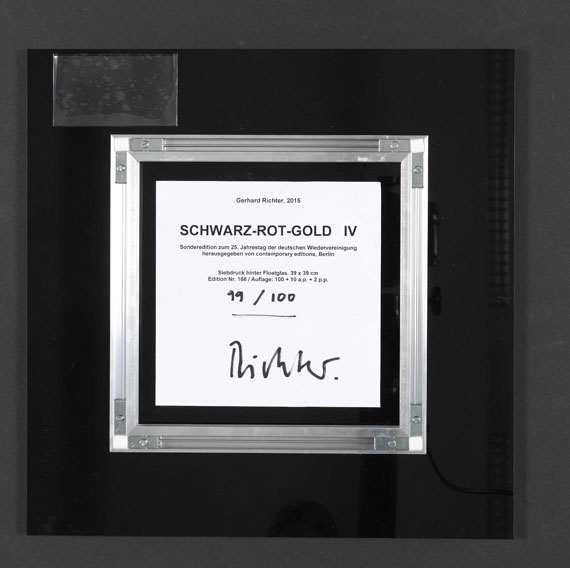 Gerhard Richter - Schwarz-Rot-Gold IV - Rückseite