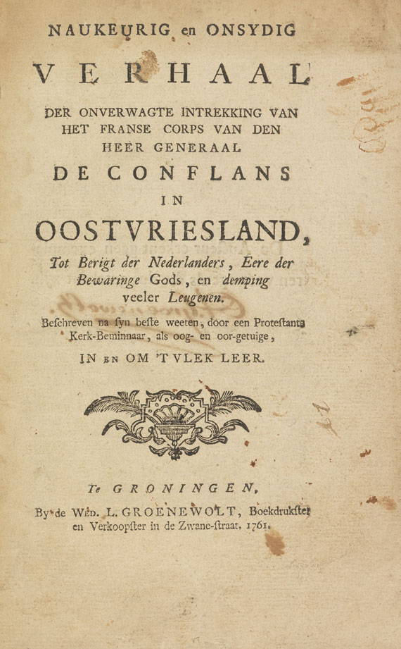  Ostfriesland - Naukeurig ... Oostvriesland. 1761